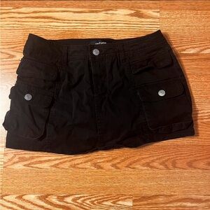 Refuge Black Skirt with Zipper Detail